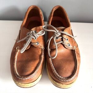 SPERRY Top Sider Men’s Leather Boat Shoes Brown Sz 8.5 EUC